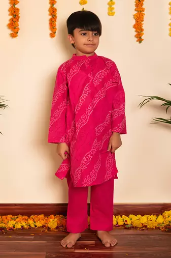 Bachpan bhendhaj pink kurta set