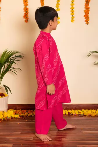 Bachpan bhendhaj pink kurta set