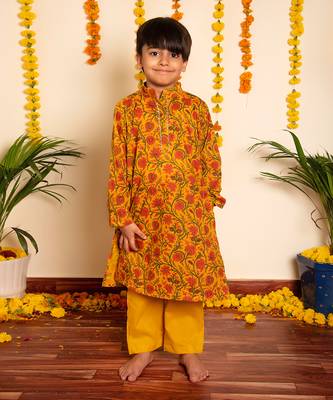 Bachpan darpan hand block kurta pant set 1