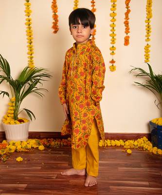 Bachpan darpan hand block kurta pant set 2