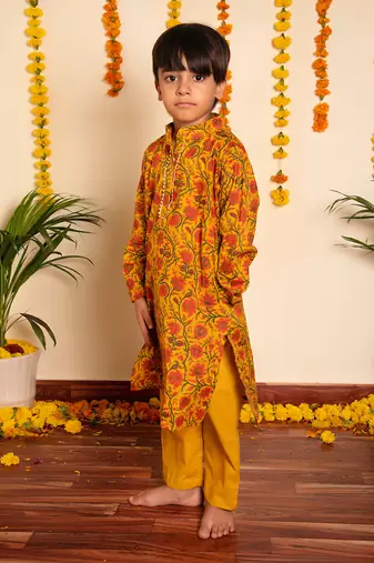 Bachpan darpan hand block kurta pant set