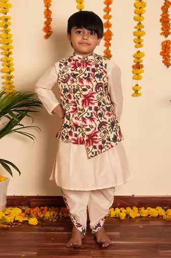 Bachpan garden rose kurta dhoti set