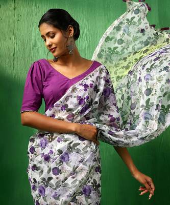 Adaa jamini organza saree 3