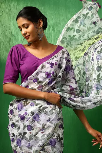 Adaa jamini organza saree