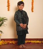 Bachpan mimosa green kurta jacket set