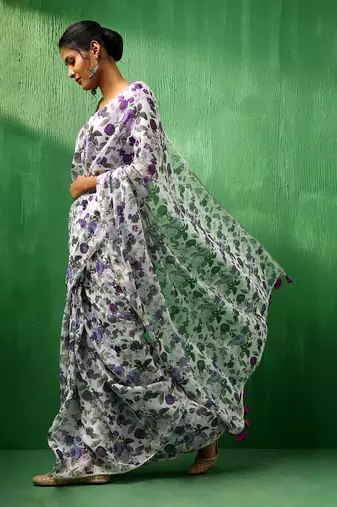 Adaa jamini organza saree