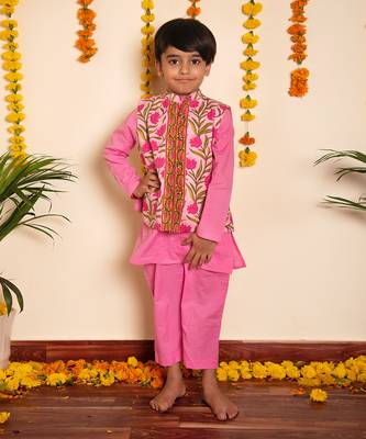 Bachpan gulbhar kurta jacket set 1