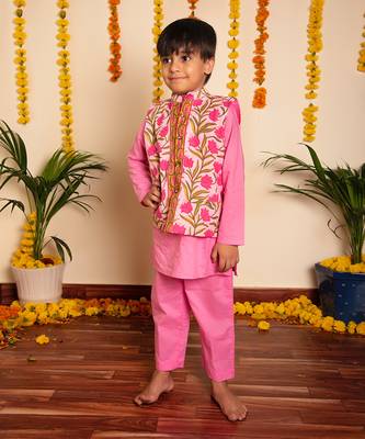 Bachpan gulbhar kurta jacket set 2
