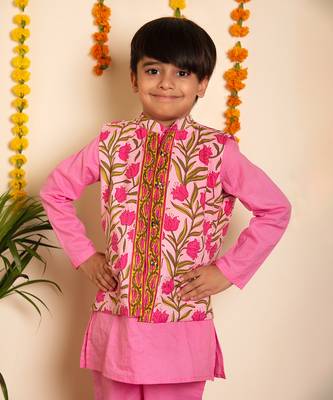 Bachpan gulbhar kurta jacket set 3