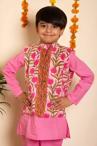 Bachpan gulbhar kurta jacket set