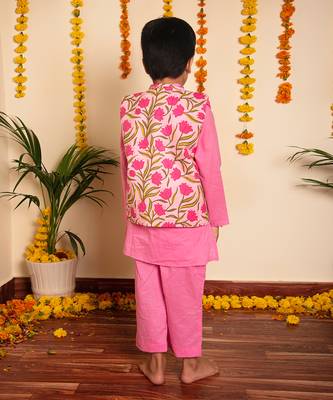 Bachpan gulbhar kurta jacket set 4