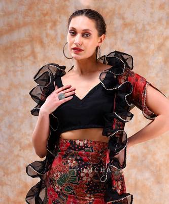 Dil Kash Black Lehenga Shrug Set 3