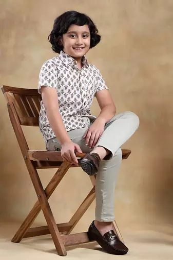 Bachpan chandan cotton hand block shirt