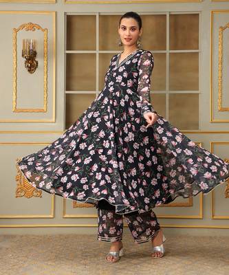 Saadgi pink lotus anarkali set 3
