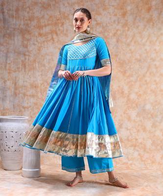 Dil kash blue anarkali 1