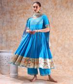 Dil kash blue anarkali