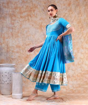 Dil kash blue anarkali 2