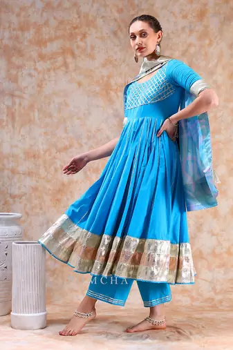 Dil kash blue anarkali