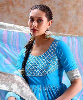 Dil kash blue anarkali 3