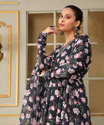 Saadgi pink lotus anarkali set 5