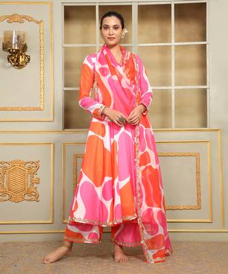 Saadgi rangeen anarkali set 1