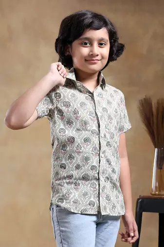 Bachpan sunhera cotton hand block shirt