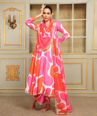 Saadgi rangeen anarkali set 2