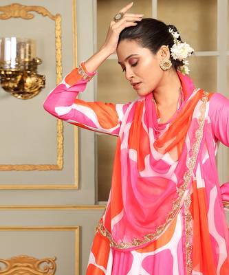 Saadgi rangeen anarkali set 3