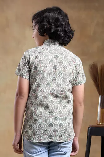 Bachpan sunhera cotton hand block shirt