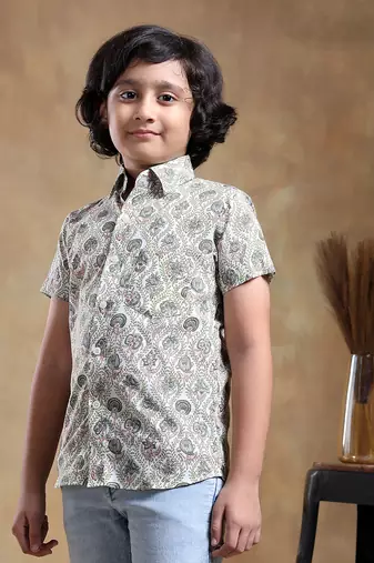 Bachpan sunhera cotton hand block shirt