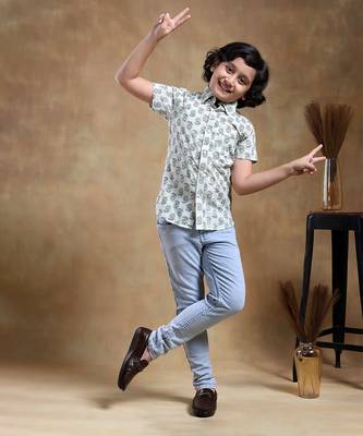 Bachpan parikshit hand block cotton shirt 2