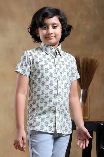 Bachpan parikshit hand block cotton shirt