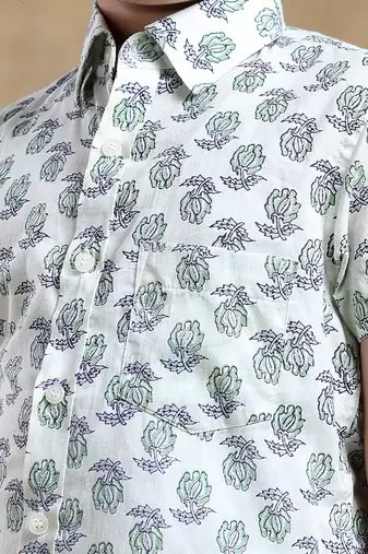Bachpan parikshit hand block cotton shirt
