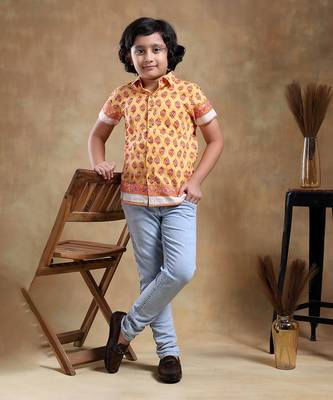 Bachpan mogra cotton hand block shirt 1
