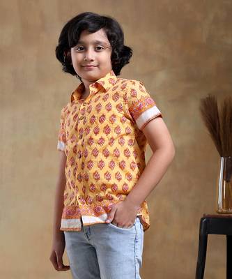 Bachpan mogra cotton hand block shirt 2