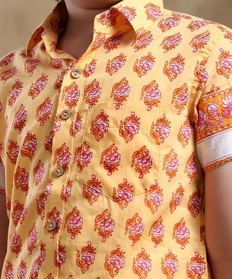 Bachpan mogra cotton hand block shirt 5