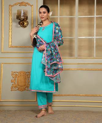 Saadgi phulwari straight suit set 1