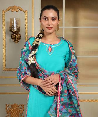 Saadgi phulwari straight suit set 3
