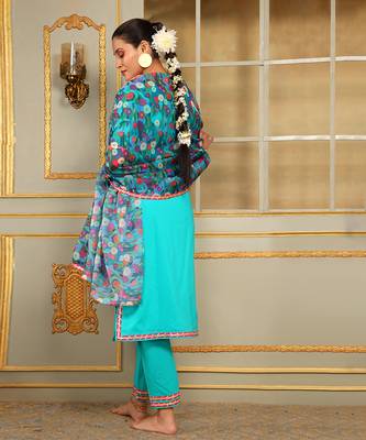 Saadgi phulwari straight suit set 5