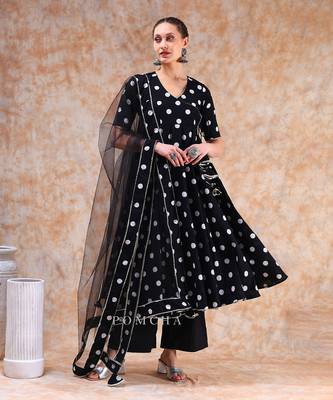 Dil kash polka dot angrakha set 2