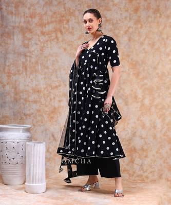 Dil kash polka dot angrakha set 3