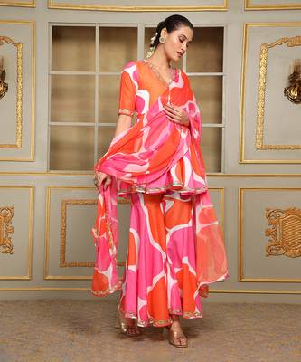 Saadgi rangeen sharara set 1