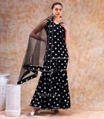 Dil kash polka dot sharara set