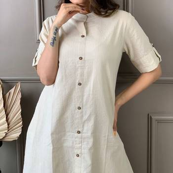 White katha cotton kurta and palazzo set 2