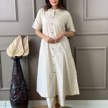 White katha cotton kurta and palazzo set 4