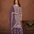 Lavender embroidered faux georgette semi stitched salwar suit