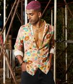 Men's multicolour floral cluster shirt