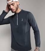 Men's charcoal grey basic activewear t-shirt