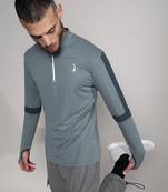 Men's charcoal grey basic activewear t-shirt