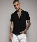 Men's jet black basic shirt